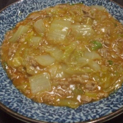 iun111125さんの写真が一番美味しそうに撮れてたから選びました。白菜麻婆めっちゃ美味しかったです♪ご飯の上に乗っけたら、おなか一杯！ご飯が進みました～❤